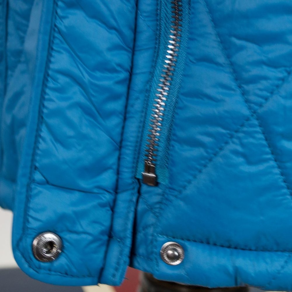 Steve Madden Teal Sherpa Trim Quilted Anorak Coat XL - Picture 12 of 16